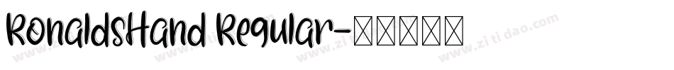 RonaldsHand Regular字体转换
